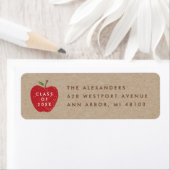 Kraft Red Apple Preschool Graduation Address Label (Insitu)