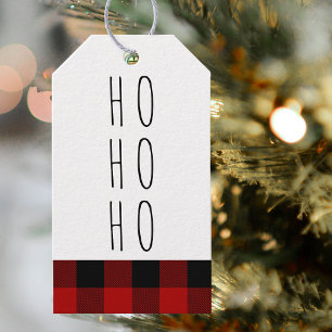Kraft Red Buffalo Pset & Ho Ho Kerstmis Cadeaulabel