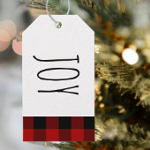 Kraft Red Buffalo Pset & Joy Kerstmis Cadeaulabel