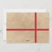 Kraft Red Green Gift Bow Foto Vrolijk Kerstfeest Feestdagenkaart (Achterkant)