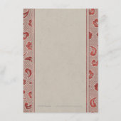 Kraft red Lace rustic country bruiloft card Informatiekaartje (Achterkant)