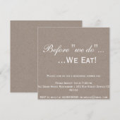 Kraft Rehearsal Dinner Invitation Kaart (Voorkant / Achterkant)