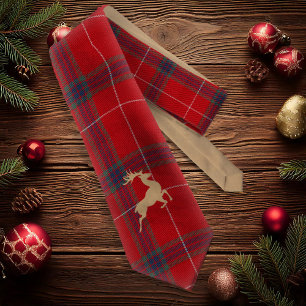 Kraft Rendier Tartan Rood ID589 Stropdas