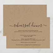 Kraft repetitie diner uitnodiging (Voorkant / Achterkant)