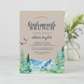 Kraft Rocky Mountain Bridesmaids Brunch Kaart (Staand voorkant)