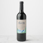 Kraft Rocky Mountain Cheers Wedding Wine Labels Wijn Etiket (Voorkant)