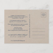 Kraft Rocky Mountain Destination Save the Date Uitnodiging Briefkaart (Achterkant)