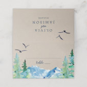 Kraft Rocky Mountain Destination Wedding Plaatskaartje (Buitenkant ongevouwen)