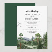 Kraft Rocky Mountain | Huwelijksfeest na een elope Kaart (Voorkant / Achterkant)