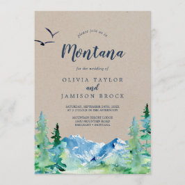 Kraft Rocky Mountain Montana Destination Wedding Kaart