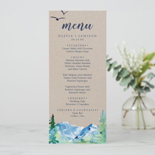 Kraft Rocky Mountain Weddenmenu Menu (Staand voorkant)