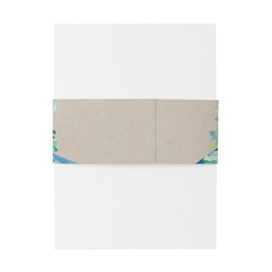 Kraft Rocky Mountain Wedding Belly Band Uitnodigingen Wikkel (Achterkant Voorbeeld)