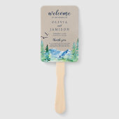 Kraft Rocky Mountain Wedding Program Fan Handwaaier (Voorkant)