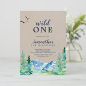 Kraft Rocky Mountain Wild One Eerste Verjaardag Kaart (Staand voorkant)