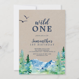 Kraft Rocky Mountain Wild One Eerste Verjaardag Kaart