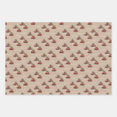 Kraft Rode Vrachtwagen Kerstboom Vrolijk Kerstfees Inpakpapier Vel (Voorkant 3)