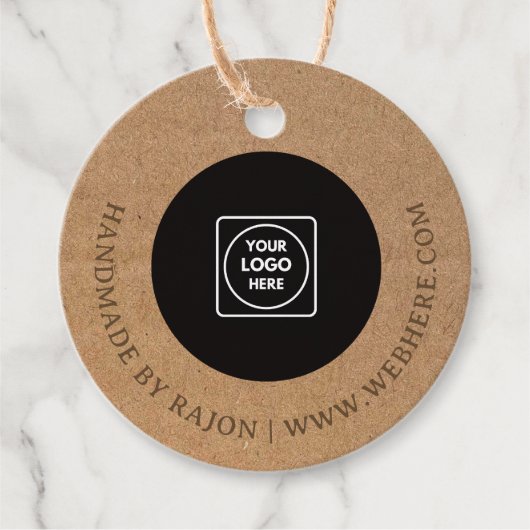 Kraft Ronde Aangepaste Hangtag Met Stringlabel Bedankjes Labels (Voorkant)