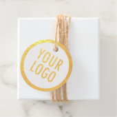 Kraft Ronde Goudfolie Logo Hang Labels of Prijs La (Met doos)