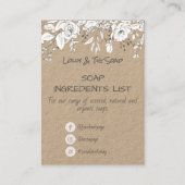 Kraft Roos Soap Fragrance Ingredients Visitekaartje (Voorkant)