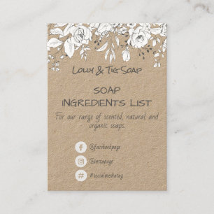 Kraft Roos Soap Fragrance Ingredients Visitekaartje