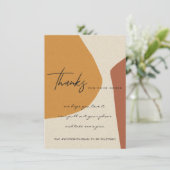 KRAFT RUST ORANJE ABSTRACT BEDRIJF LOGO BEDANKKAART (Staand voorkant)