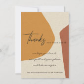 KRAFT RUST ORANJE ABSTRACT BEDRIJF LOGO BEDANKKAART (Voorkant)