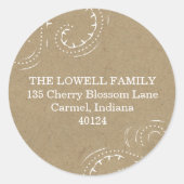  Kraft Rustic Address Label Sjabloon (Voorkant)