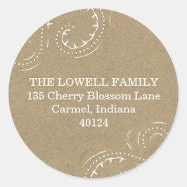 Kraft Rustic Address Label Sjabloon