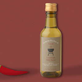Kraft & Rustic Barbecuesaus Etiket Fles