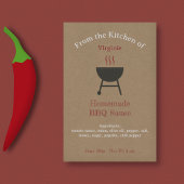 Kraft & Rustic Barbecuesaus Etiket Fles