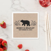 Kraft Rustic Beer Lumberjack Baby shower servet (Insitu)