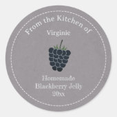 Kraft & Rustic Blackberry Jelly Label Sticker (Voorkant)
