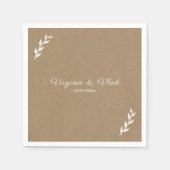 Kraft & Rustic Bruiloft Servetten (Voorkant)