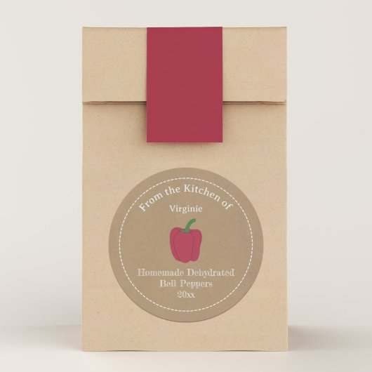 Kraft Rustic Dehydrated Bell Peppers Label Sticker
