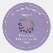 Kraft & Rustic Elderberry Jelly Label Sticker (Voorkant)