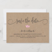 Kraft Rustic Hearts gaat de datum redden Save The Date (Voorkant)
