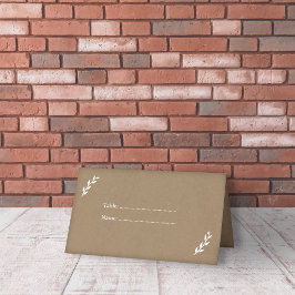 Kraft & Rustic Huwelijksplaatskaarten Plaatskaartje