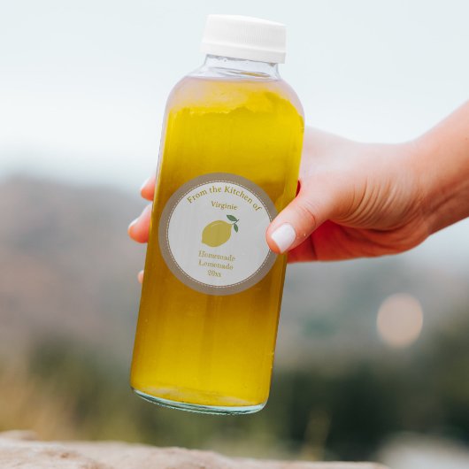 Kraft Rustic Jam, Lemon of Lemonade Label Sticker