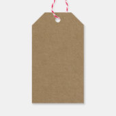 Kraft Rustic Kerstmis  Truck String Lights Cadeaulabel (Achterkant)