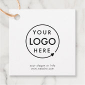 Kraft Rustic Logo | Bedrijfs Modern minimalistisch Bedankjes Labels (Voorkant)
