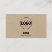 Kraft Rustic Logo | Moderne minimalistische Busine Klantenkaartje (Achterkant)