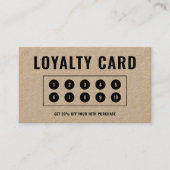 Kraft Rustic Logo | Moderne minimalistische Busine Klantenkaartje (Voorkant)