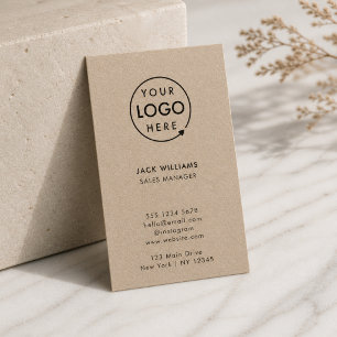 Kraft Rustic Logo   Verticale Informele Bedrijfslo Visitekaartje