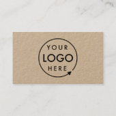Kraft Rustic Logo | Verticale Informele Bedrijfslo Visitekaartje (Achterkant)