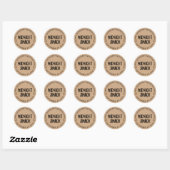 Kraft Rustic Middennacht Snack Bruiloft Zegel (Vel)