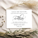 Kraft, Rustic Modern, Elegant Script Wedding Kaart<br><div class="desc">Kraft paper Wedding-uitnodiging met moderne,  minimalistische en elegante kwaliteit. Mooie,  moderne,  handgeschreven kalligrafie,  zowel voor- als achterkant. Terug met smaakvolle moderne logo met koppels volledige namen. Een deel van ons 'Modern Rustic Fine Calligraphy Kraft Stationery Collectie' met allerlei coördinerende producten.</div>