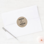 Kraft Rustic Modern we doen Sticker voor bruilofte (Envelop)