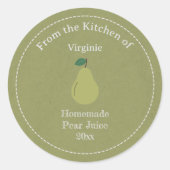 Kraft & Rustic Pear Juice Label Sticker (Voorkant)