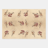 Kraft Rustic Press Papier Bloemen Inpakpapier Vel (Voorkant 3)