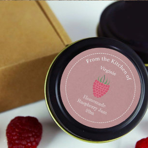 Kraft & Rustic Raspberry Jam Label Sticker